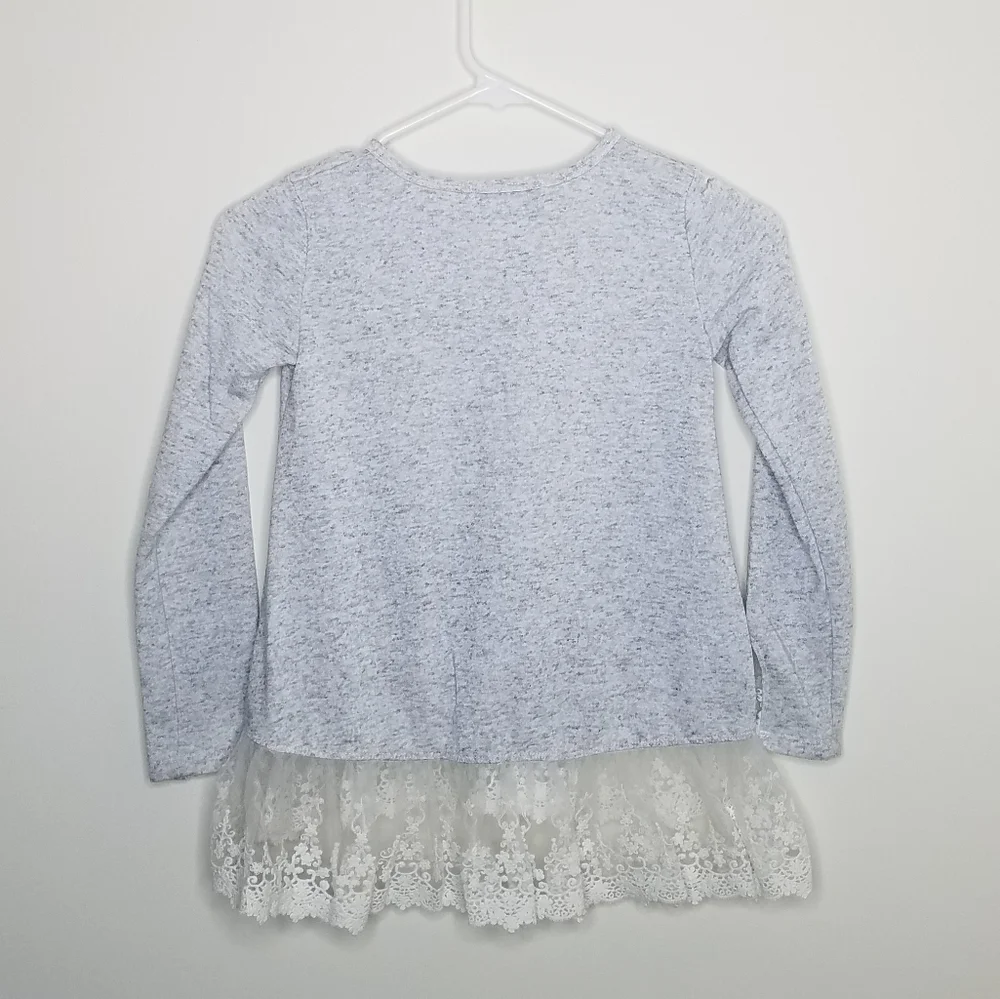 Chasing Fireflies Lace Hi Lo Shirt M 7/8